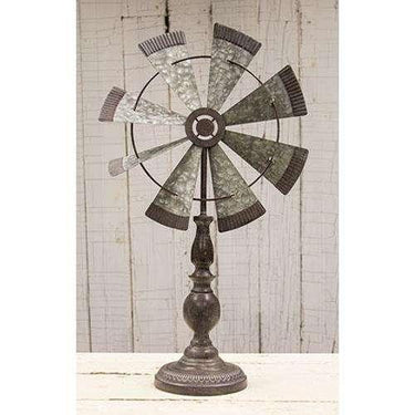 Rustic Windmill Pedestal - The Fox Decor